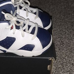 Jordan Kids Navy and White Sneakers
